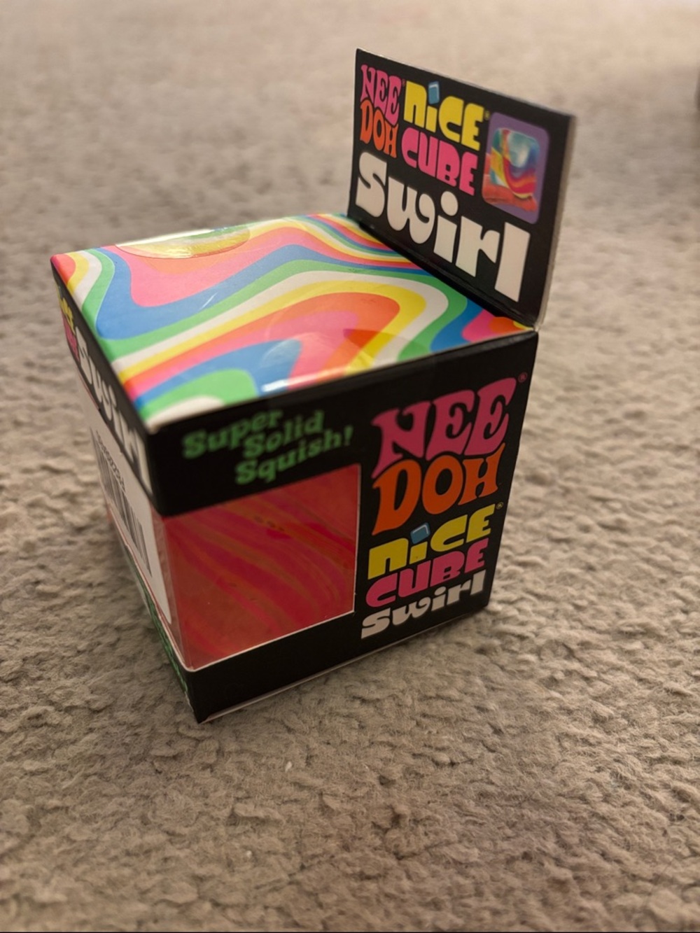 Nee Doh Nice Cube Swirl Fidget Toy - Multicolor orange